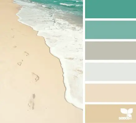 beach sand and sea color palette