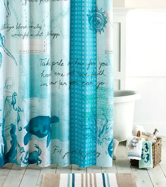 Blue Under the Sea Shower Curtain