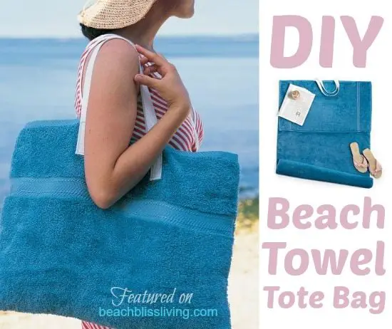 DIY Beach Tote Towel Bag