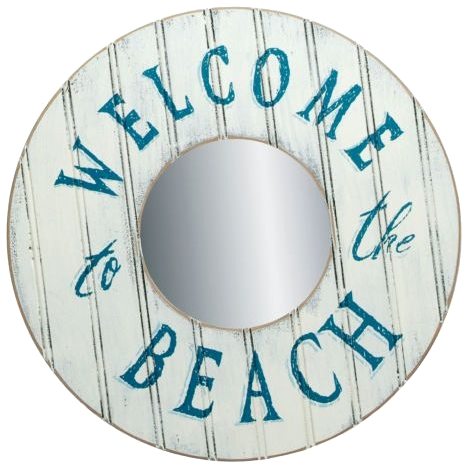 Welcome to the Beach Mirror Sign