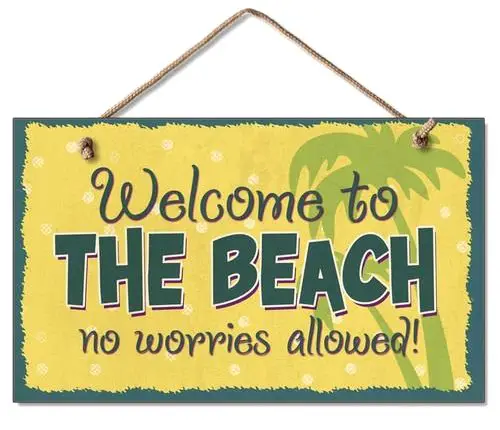 Tropical Welcome to the Beach Sign