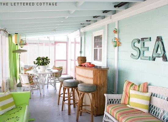 Beach cottage porch