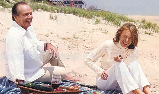 Somethings Gotta Give Beach Picnic Jack Nicholson and Diane Keaton