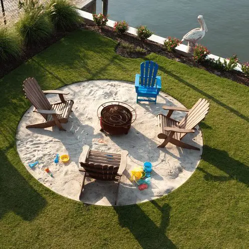 Backyard Beach Bonfire Pit in Sand