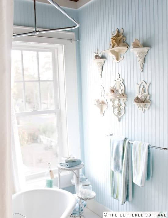 beach cottage wall sconces bathroom