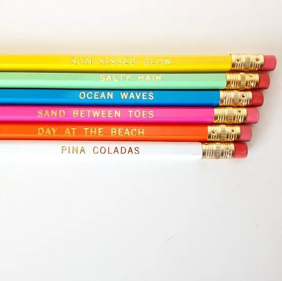 Pencils with Beach Quotes
