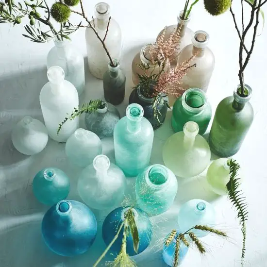 Seaglass Bottle Vases 