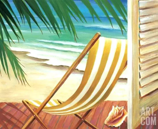 Deck Chair Painting Tropical