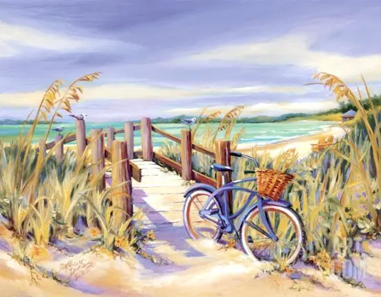Beach Bike Painting 