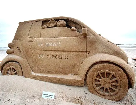 Car sand sculpture