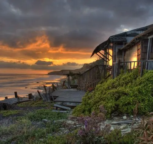 Crystal Cove Cottages at Sunset