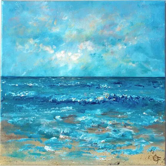 Original Beach Painting Etsy