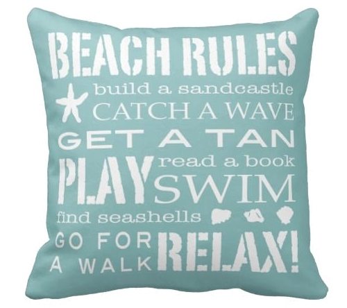 Beach Rules Pillow