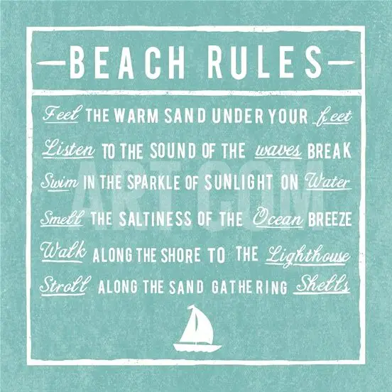 Beach Rules Posters