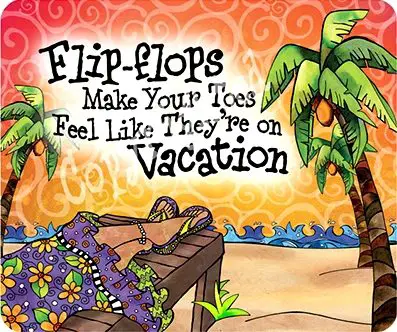 Flip Flop Art with Saying