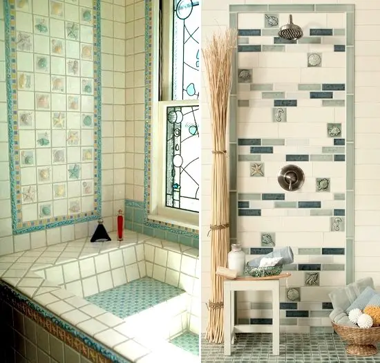 Seashell Starfish Bathroom Tiles