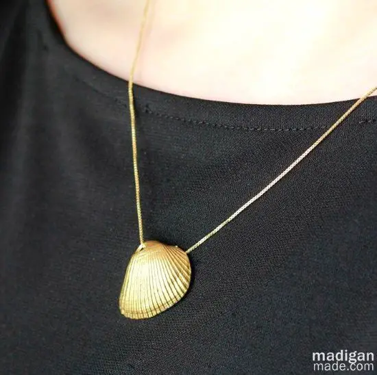Gold Leaf Shell Jewelry