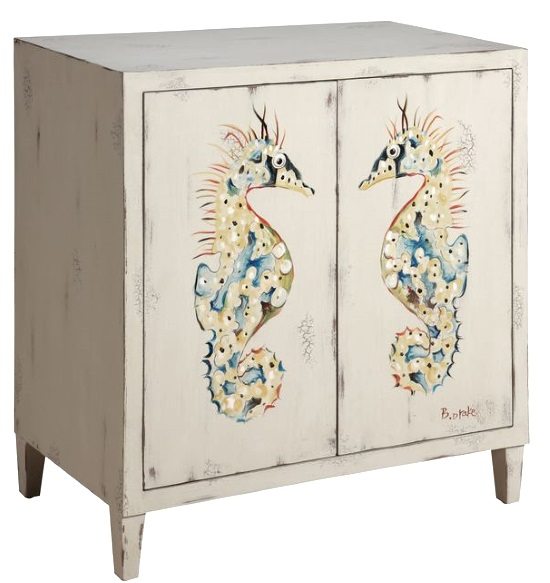 Painted Seahorse Cupboard 