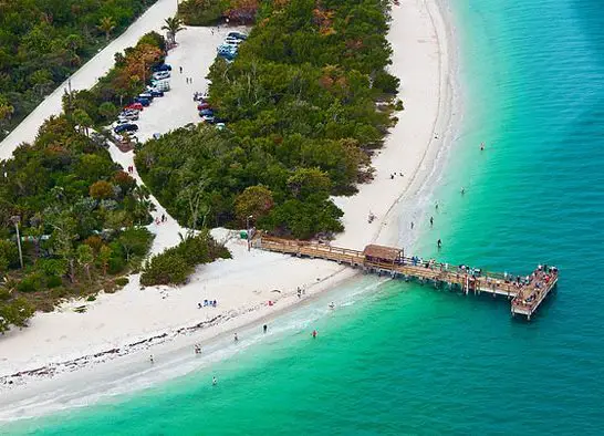 Sanibel Lighthouse Beach with Pier