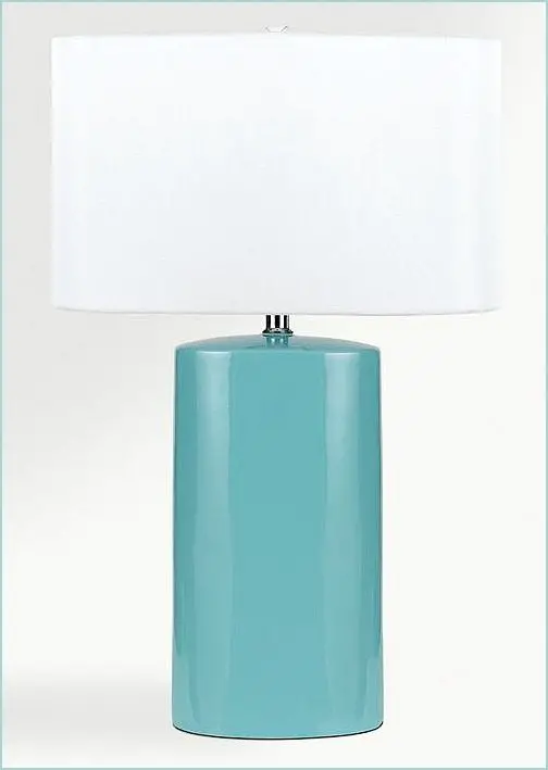 Aqua Ceramic Table Lamp