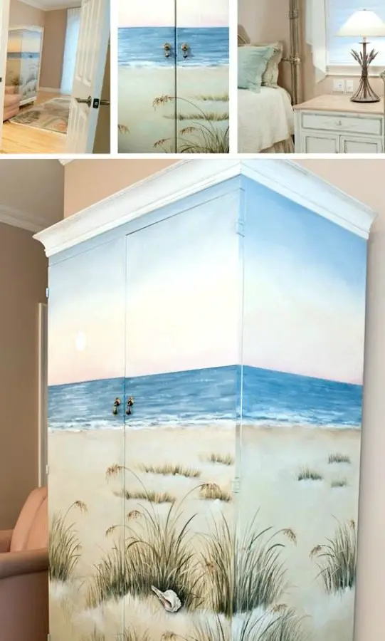 Beach Theme Painted Furniture for Bedroom