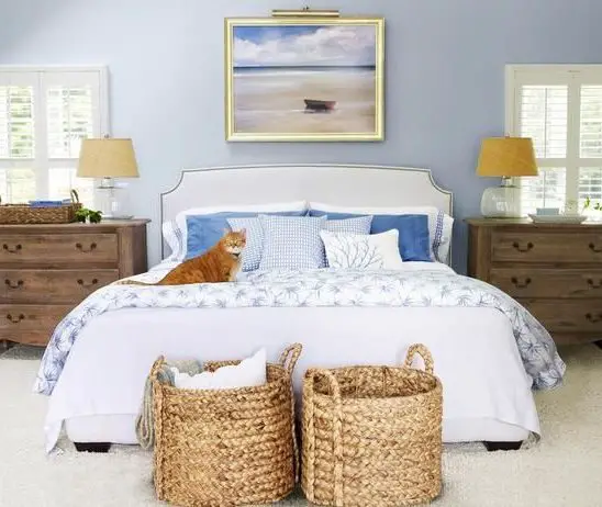 Round Wicker Baskets Bedroom