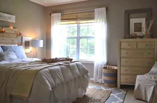 Sandy Beige Beach Guest Bedroom