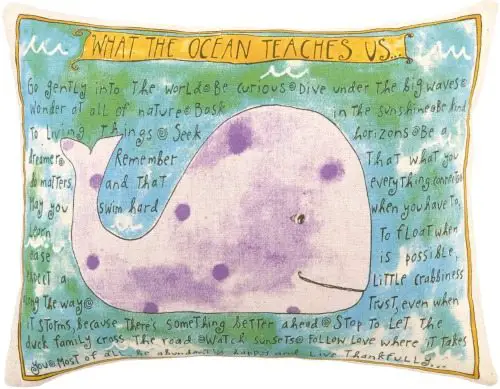 What the Ocean Teaches us Whale Pillow