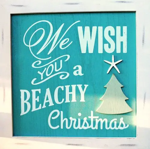Beach Christmas Sign