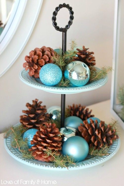 Decorating with Blue and Silver Christmas Ornaments
