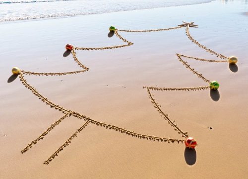 Christmas Tree Sand Drawing