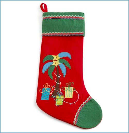 Palm Christmas Stocking