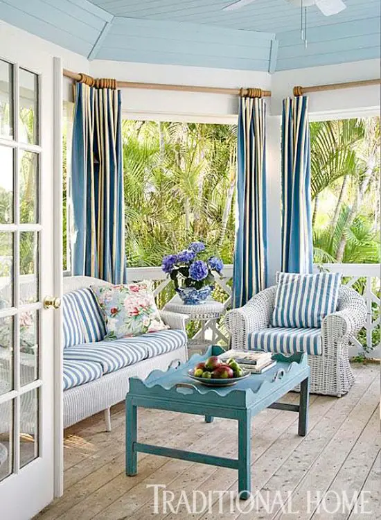 Cabana Stripe Gazebo Porch