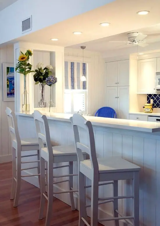 Small White Beach Cottage Kitchen