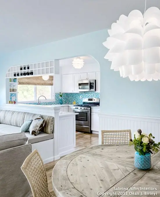 Neutral Blue Painted Walls