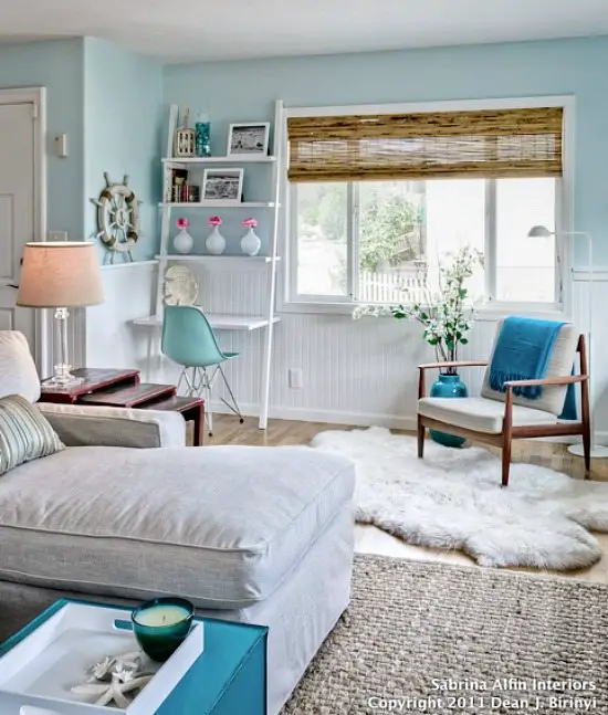 Pastel Blue Living Room Walls