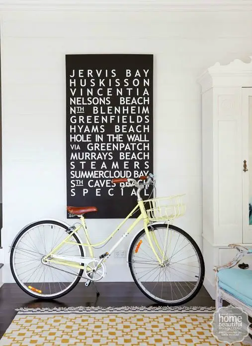 Retro Bicycle in Living Roonm