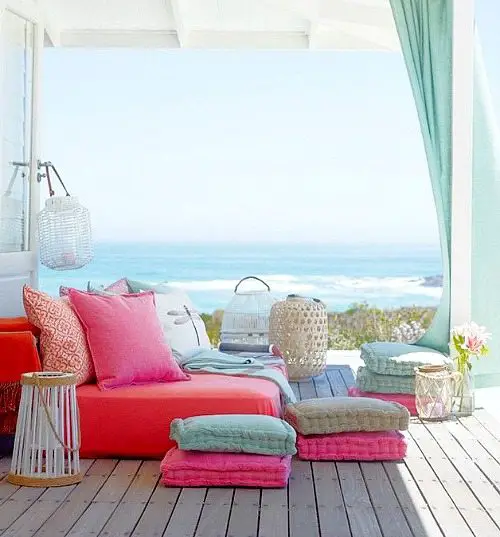 Floor Pillows for Beach Living