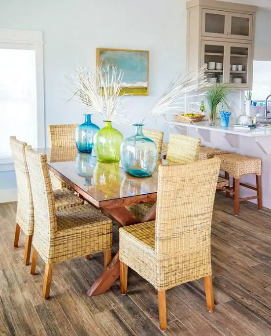 Blue Green Beach Dining Room