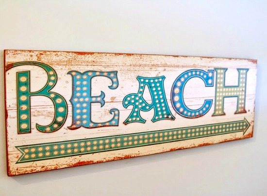 Custom Beach Wood Sign