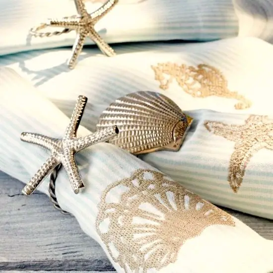 Starfish and Shell Napkin Rings