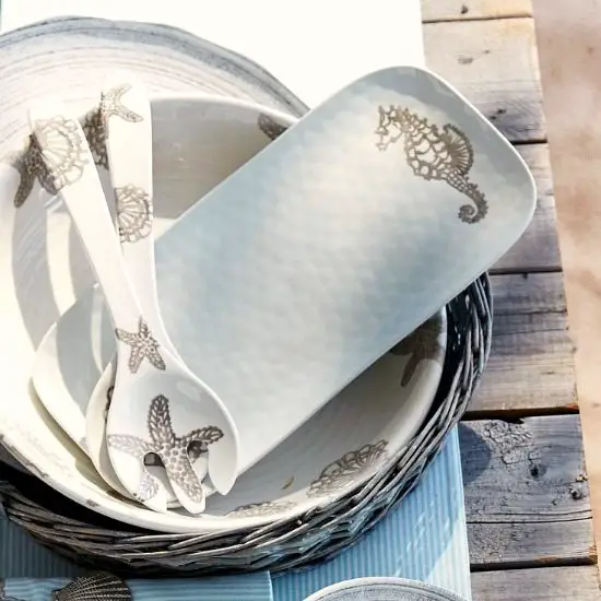 Starfish and Shell Melamine Dinnerware