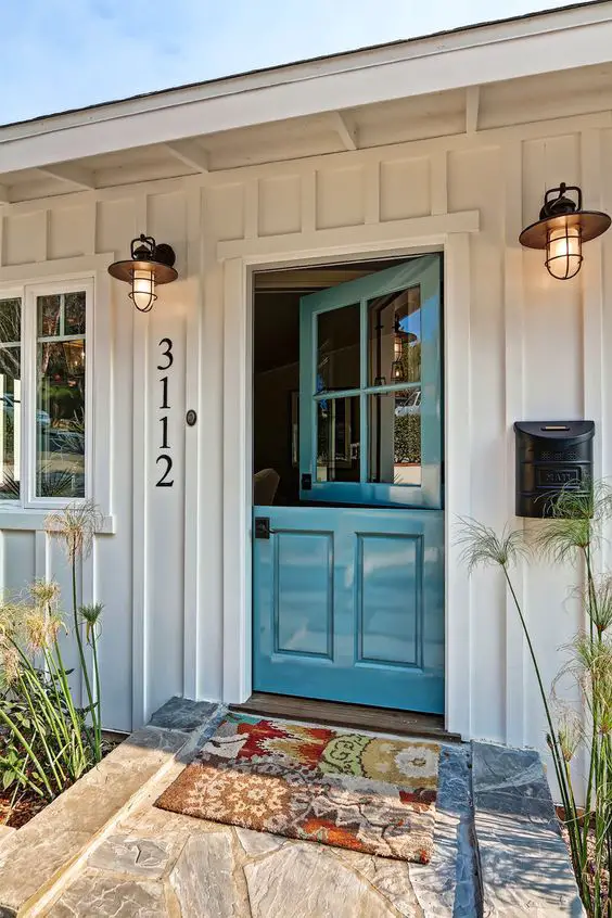 turquoise dutch door