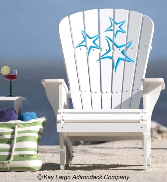 paintings of adirondack chairs on the beach