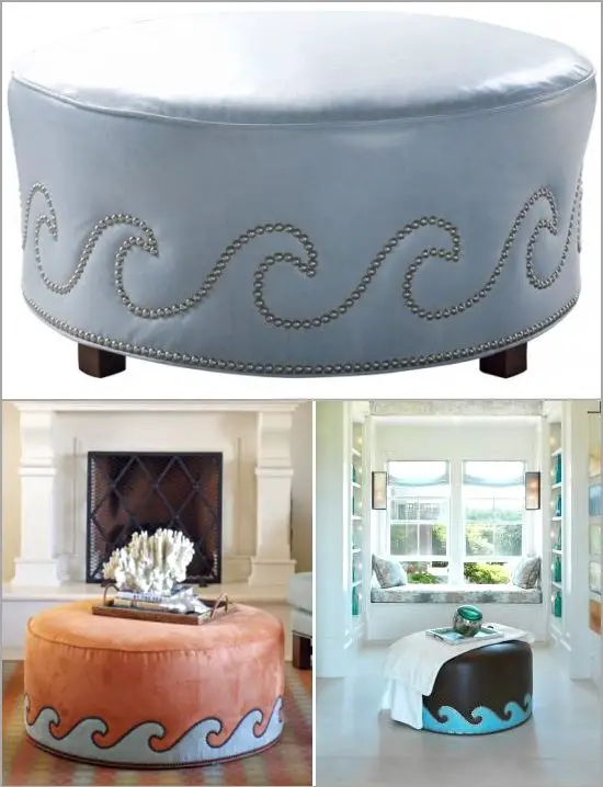 Wave Ottomans - Beach Bliss Living