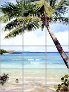 Ceramic Tile Art Tropical