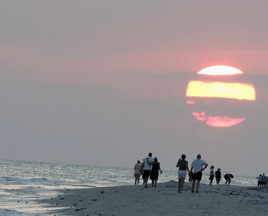 Puesta de sol en la isla de Sanibel