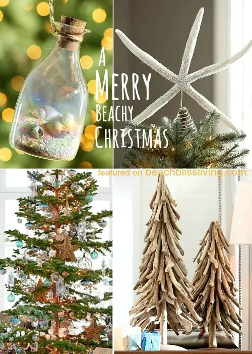 Beach Christmas Decorations Ideas Inspired By Sea Sand Shells Beach Bliss Living