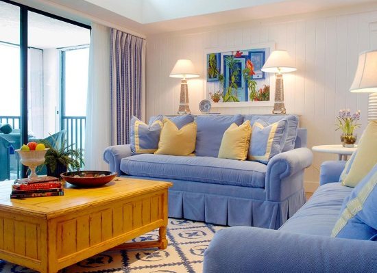 Blue and Yellow Cottage Decor