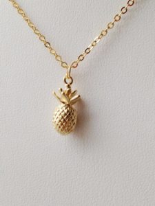 pineapple necklace gold